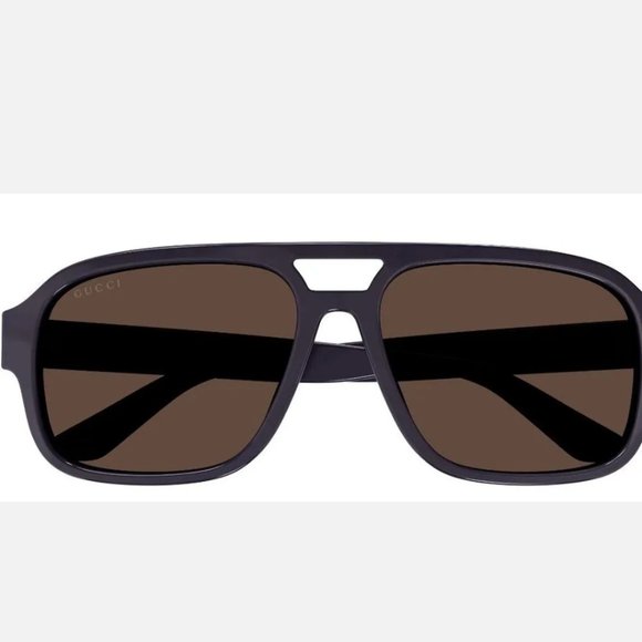 NEW GUCCI GU1342S 005 UNISEX SUNGLASSES BROWN GUCCI - Picture 3 of 6